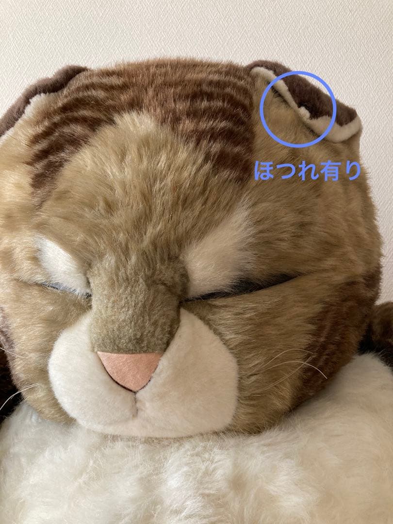 ぬいぐるみ ジョリーマンマ特大 オリエンタルトーイ 眠り猫 茶色