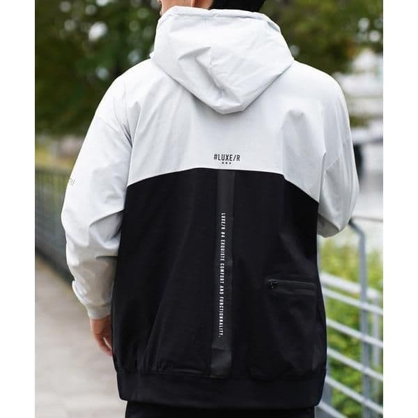 LUXE/R GOLF ストレッチ布帛プルパーカー 45817iceM