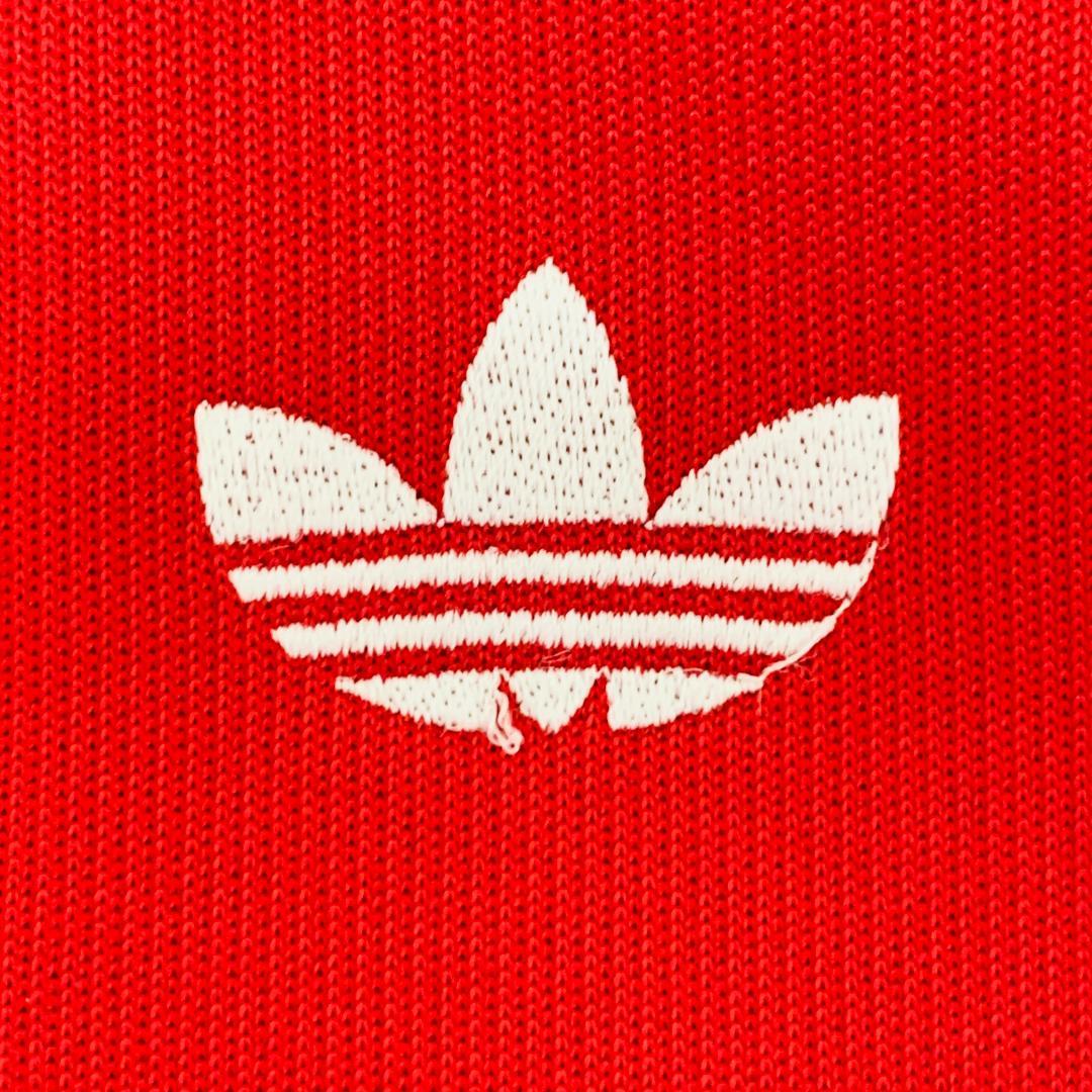 希少 保存◎ デサント製 adidas トラックスーツ 赤 日本製 90s後期