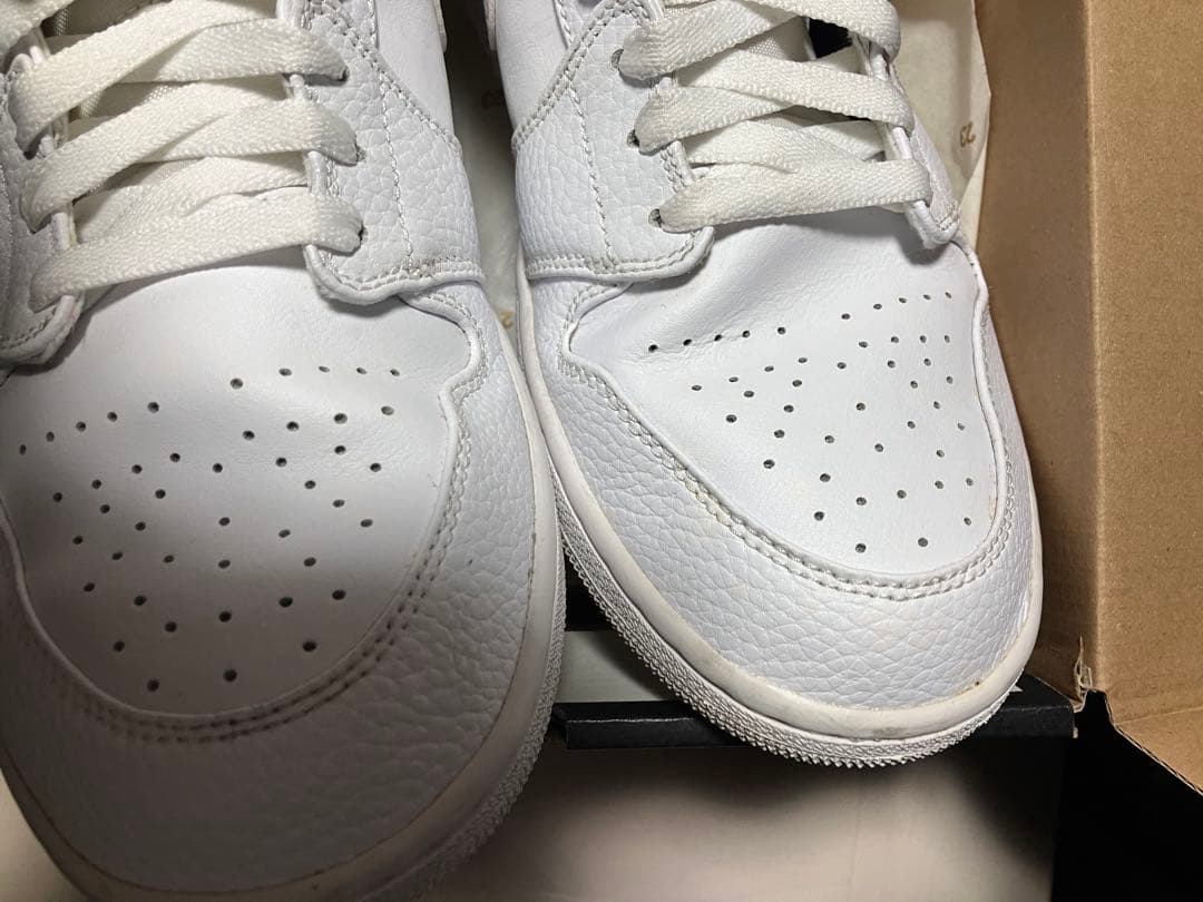 F*読様 NIKE AIR JORDAN 1 MID TRIPLE WHITE