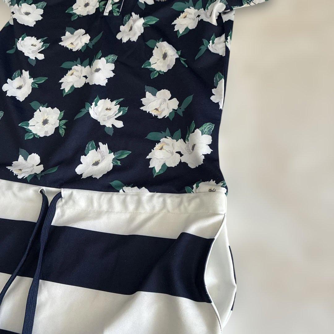 Blue Crush 花柄ポロワンピースネイビー【美品］
