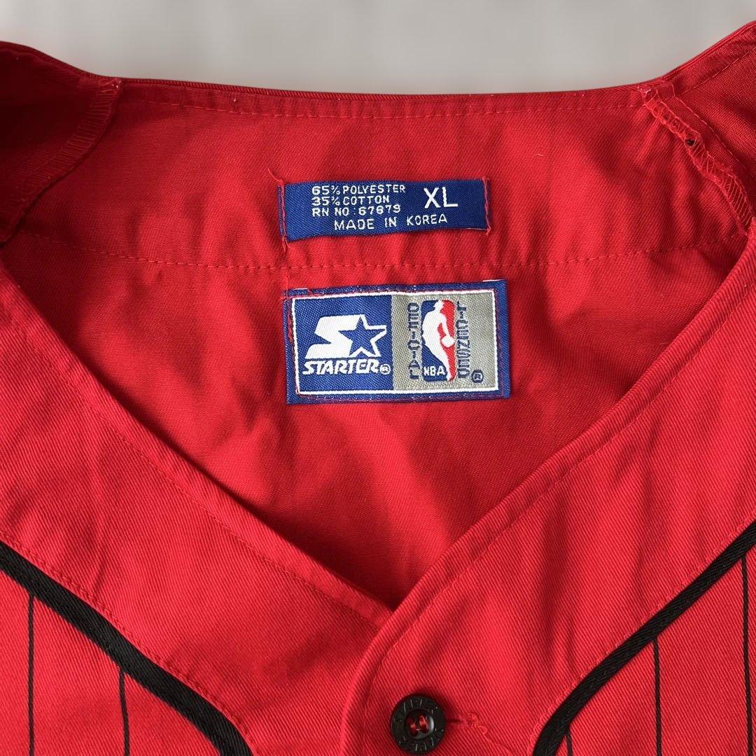 NBA シカゴ ブルズ スターター ベースボールシャツ　ユニフォームXL