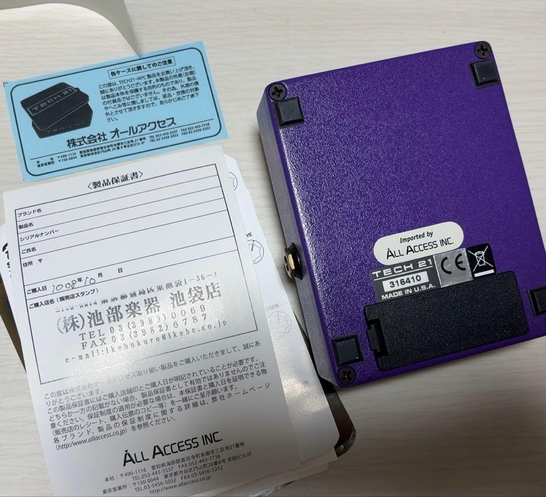 TECH 21 NYC British ギターエフェクター
