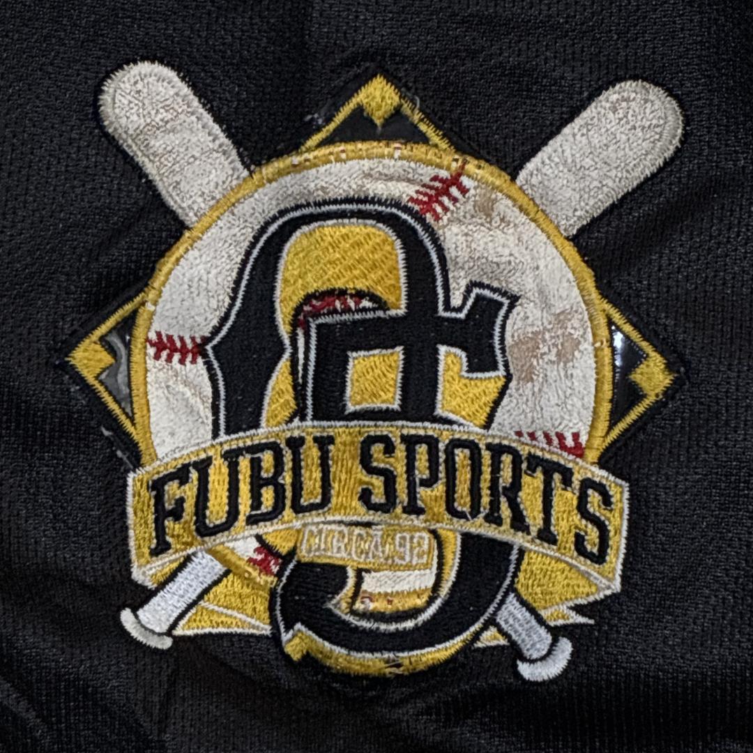 FUBU フブ ゲームシャツ ユニフォーム 刺繍ロゴ 3XL 黒 ヒップホップ