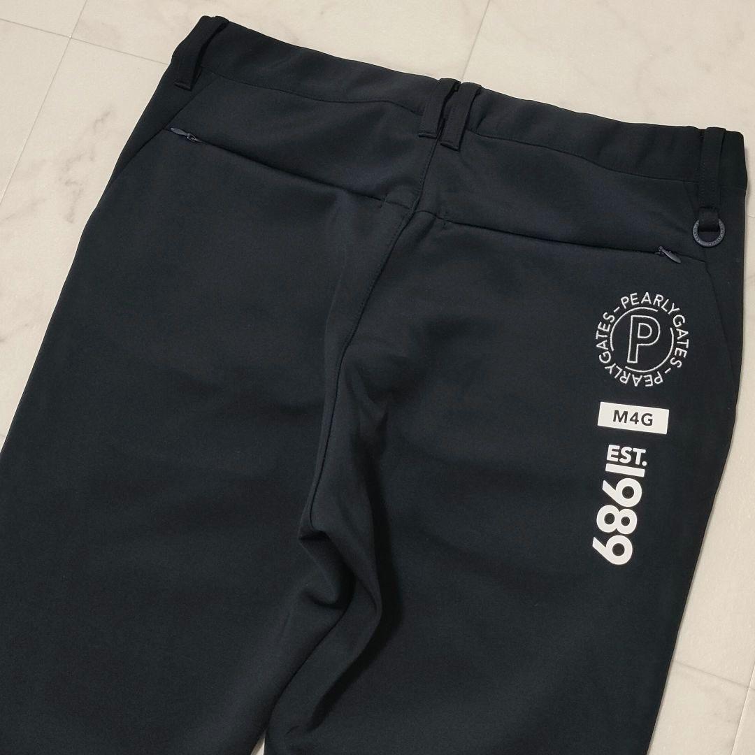 パーリーゲイツ　ダンボールニット　パンツ　ストレッチ　ロゴ　ダークネイビー　5