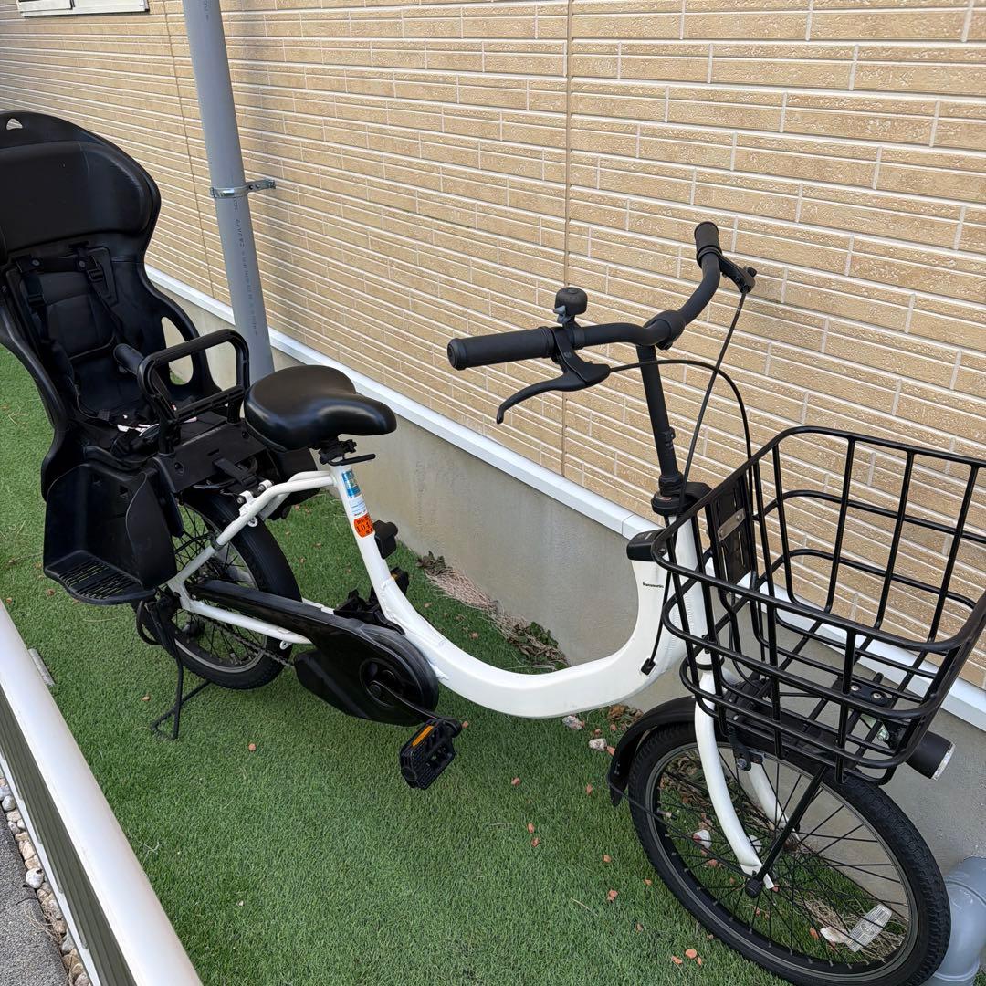 電動アシスト自転車 チャイルドシート付き ホワイト