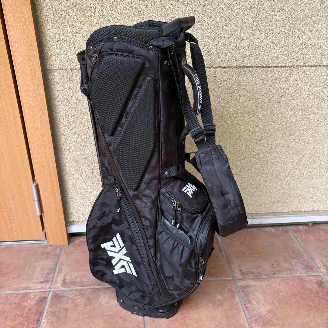 PXGエクストリームキャリースタンドバッグ キャディーバッグ　黒カモフラ