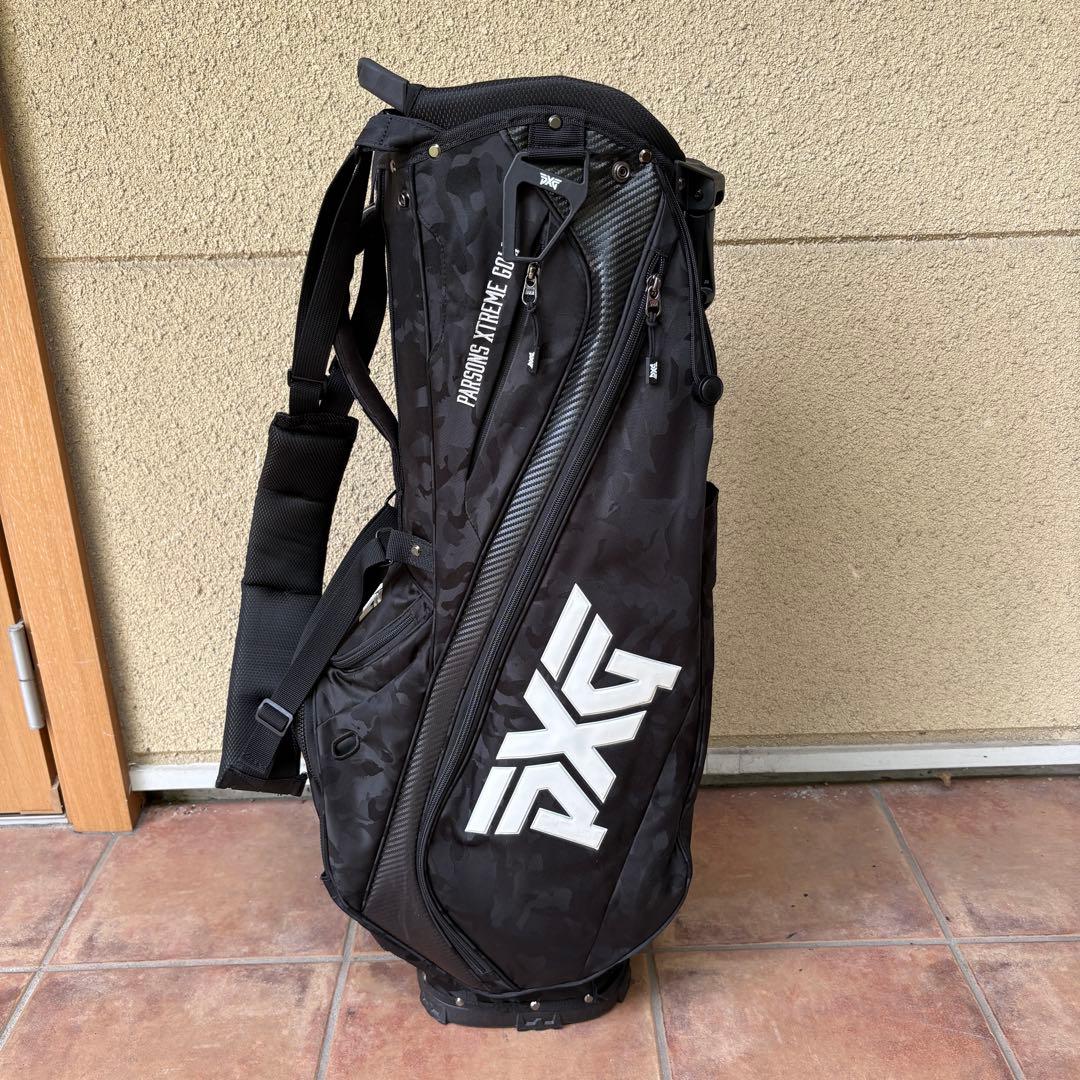 PXGエクストリームキャリースタンドバッグ キャディーバッグ　黒カモフラ