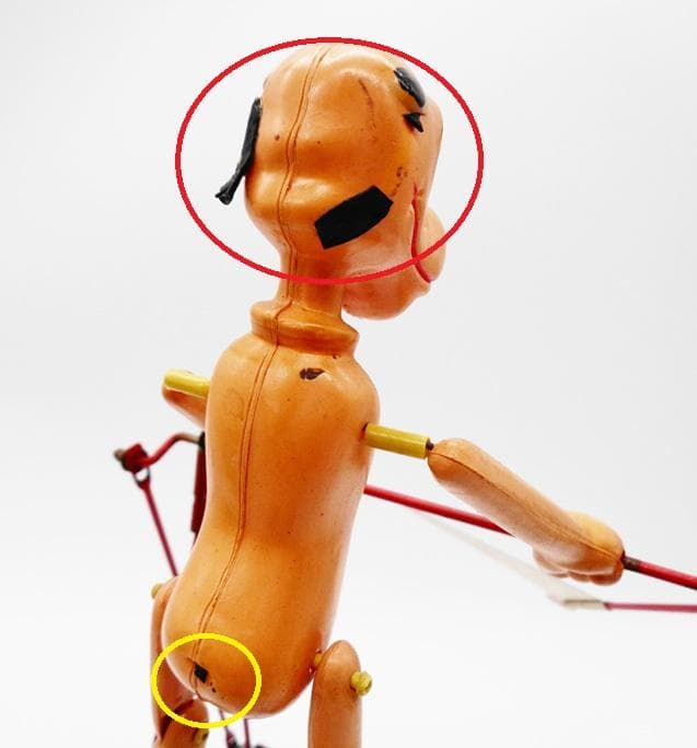 〖1950年代ディズニーTOY〗ミッキーマウス、ドナルドダック、プルート鉄棒