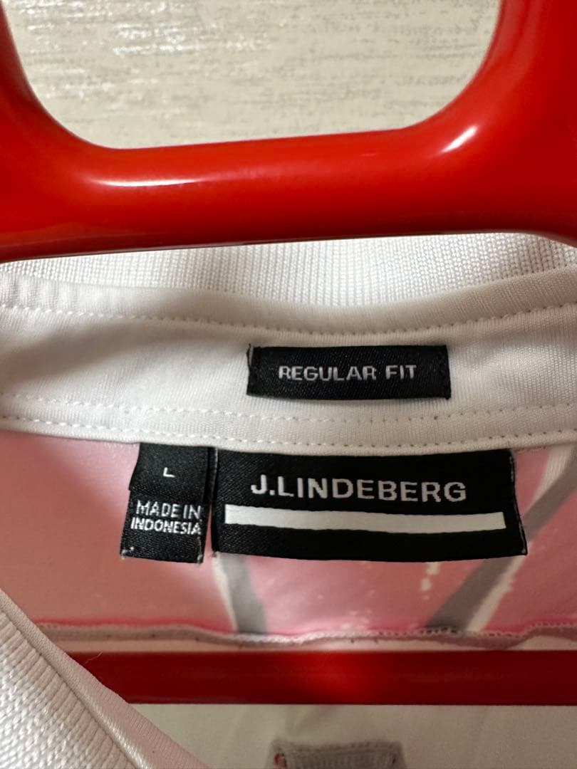 即完売　J.Lindeberg 花柄ポロシャツ 美品　 Jリンドバーグ　Lサイズ