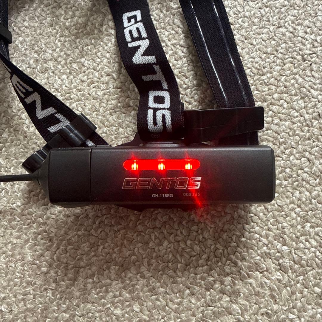 ①ジェントス　GENTOS　LEDヘッドライト　GH-118RG