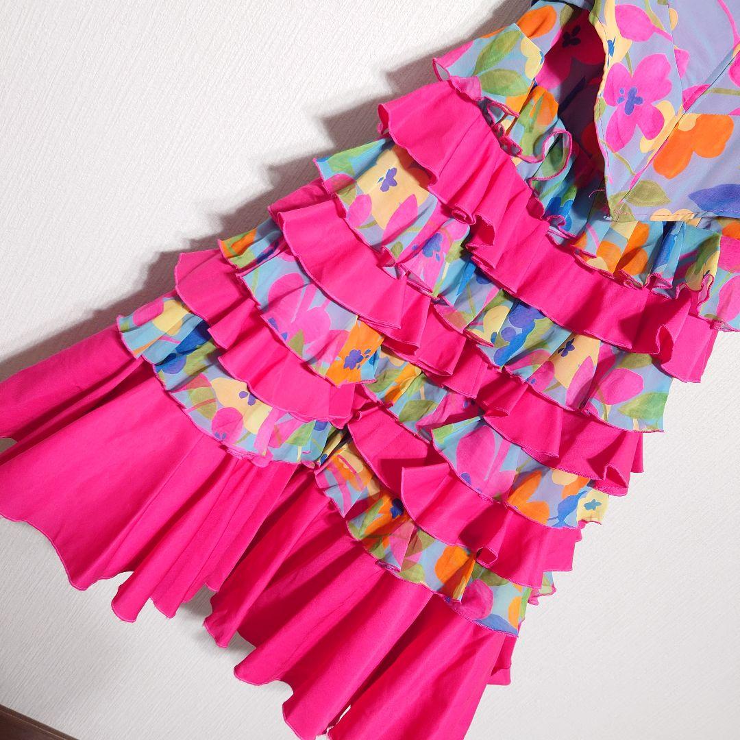 Creaciones ROAL S. L. フラメンコドレス 衣装 花柄 ピンク