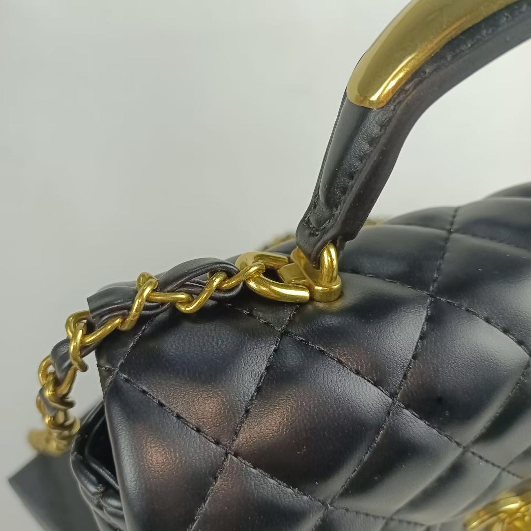 CHANEL ノベルティハンドルゴールドロゴプレートキルティング バッグ 非売品