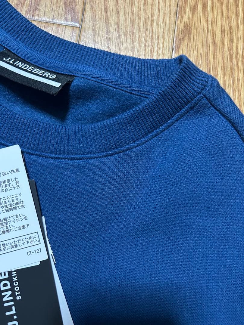 最終　J.LINDEBERG クルーネックセーター 青