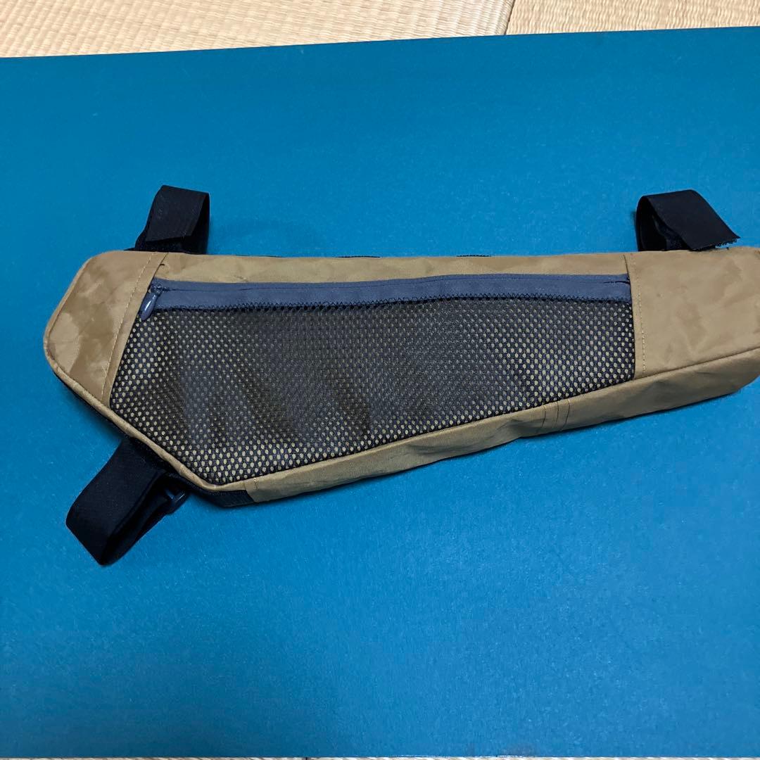 ハンドメイド　ハーフフレームバッグ　x-pac コヨーテブラウン Mサイズ