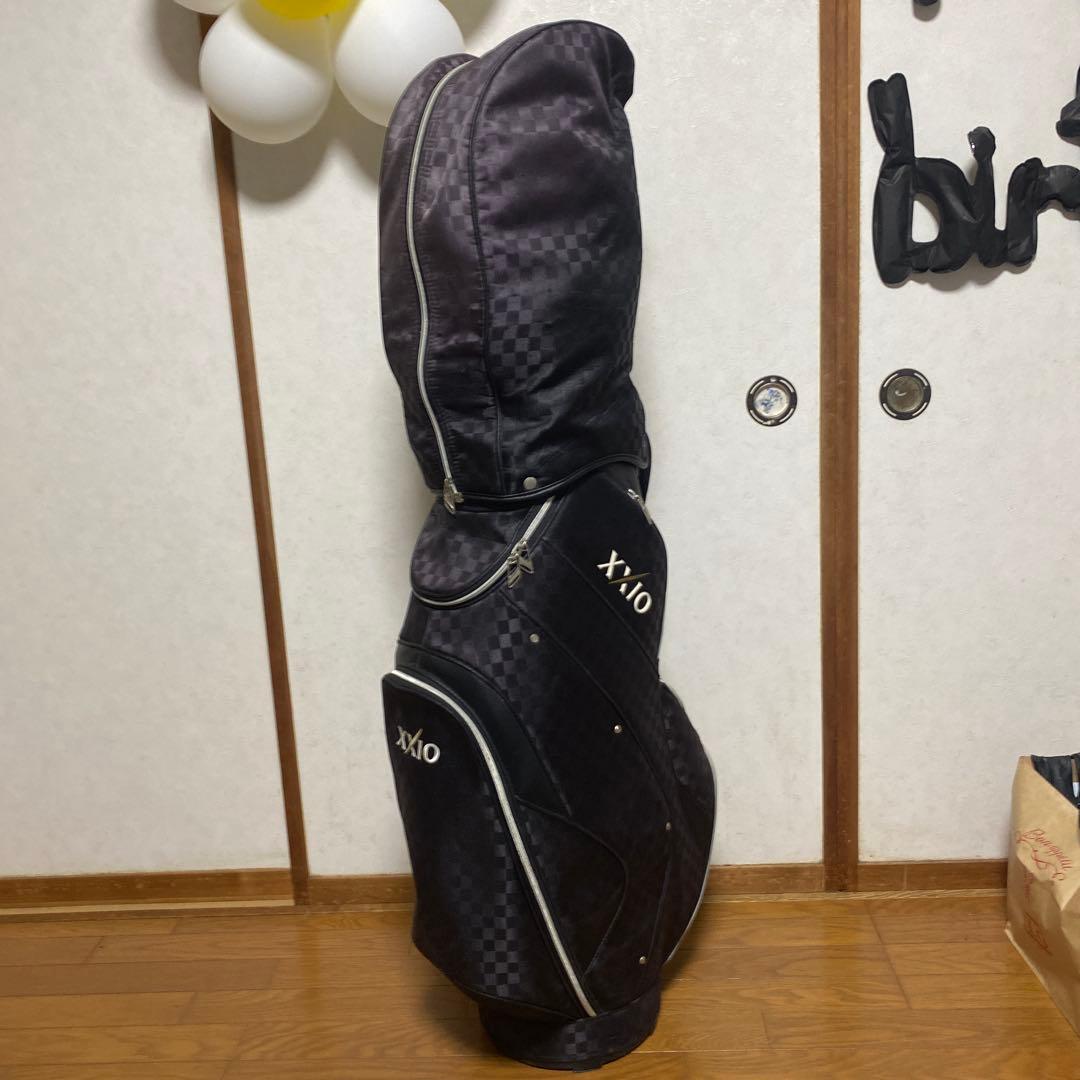 XXIO ブラック チェック柄 キャディバッグ