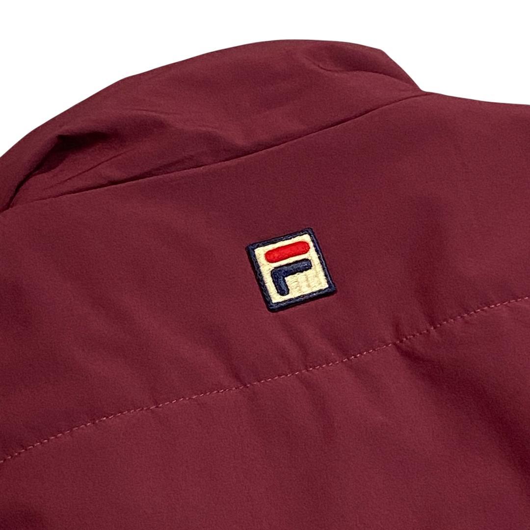 FILA GOLF フィラゴルフ 中綿 ベスト ジャケット S レッド ゴールド