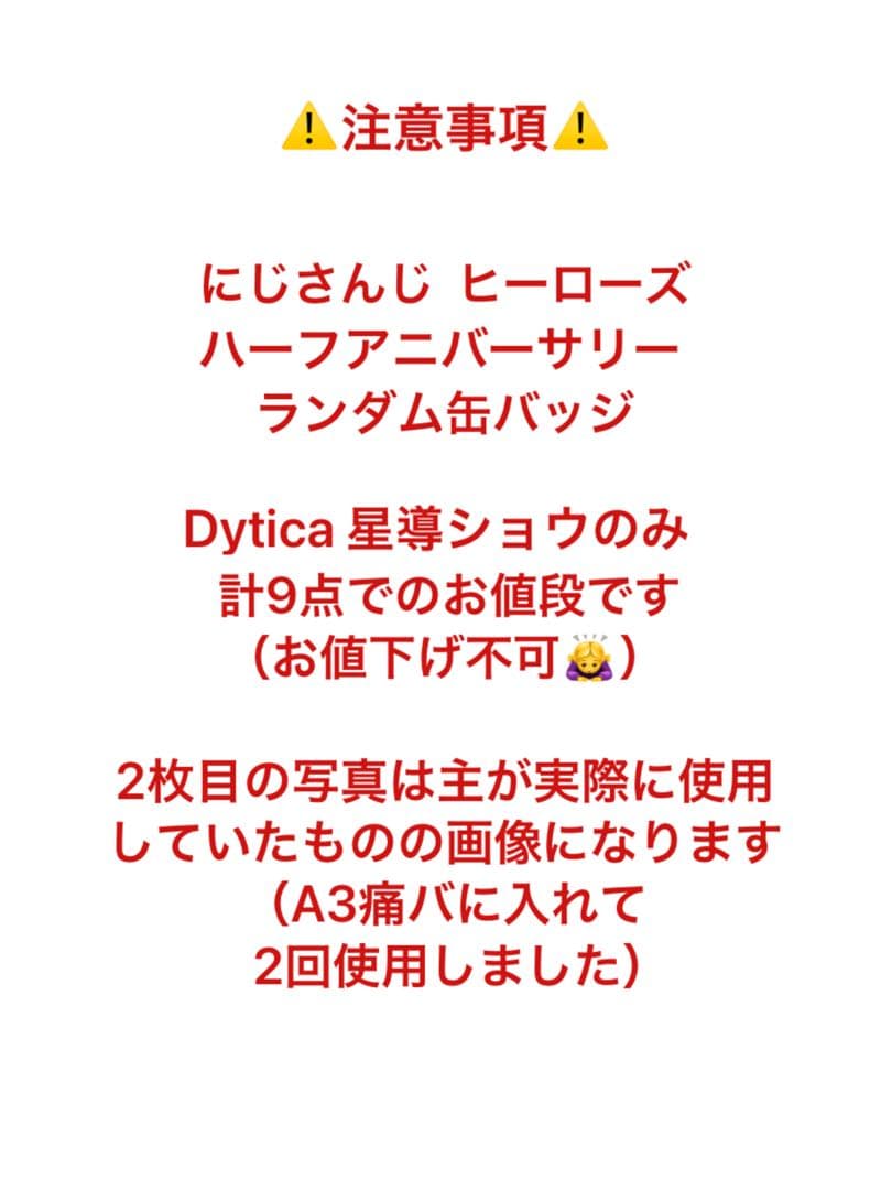 にじさんじ 星導ショウ ハーフアニバーサリー 缶バッジ 9点⑨