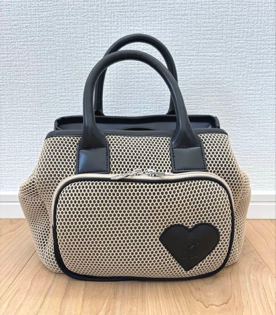 【極美品】LANVIN SPORT ダブルラッセルメッシュカートバッグ ゴルフ