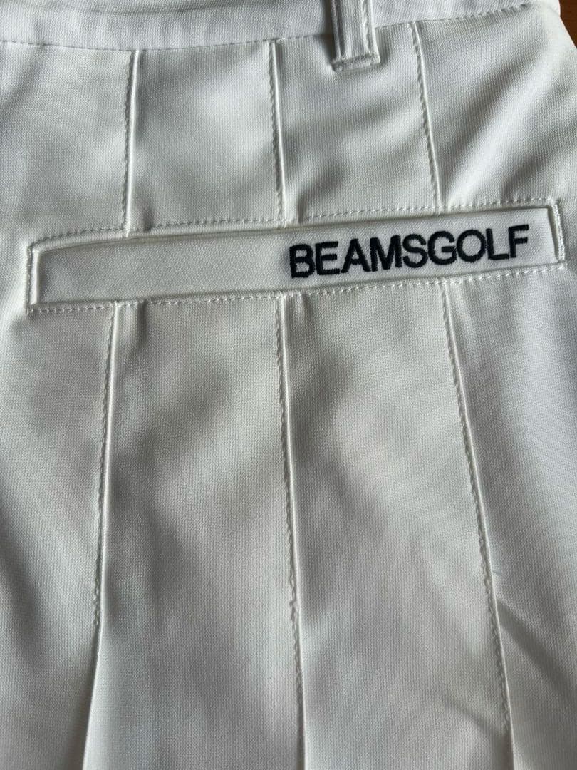 BEAMS GOLF ホワイト プリーツスカート