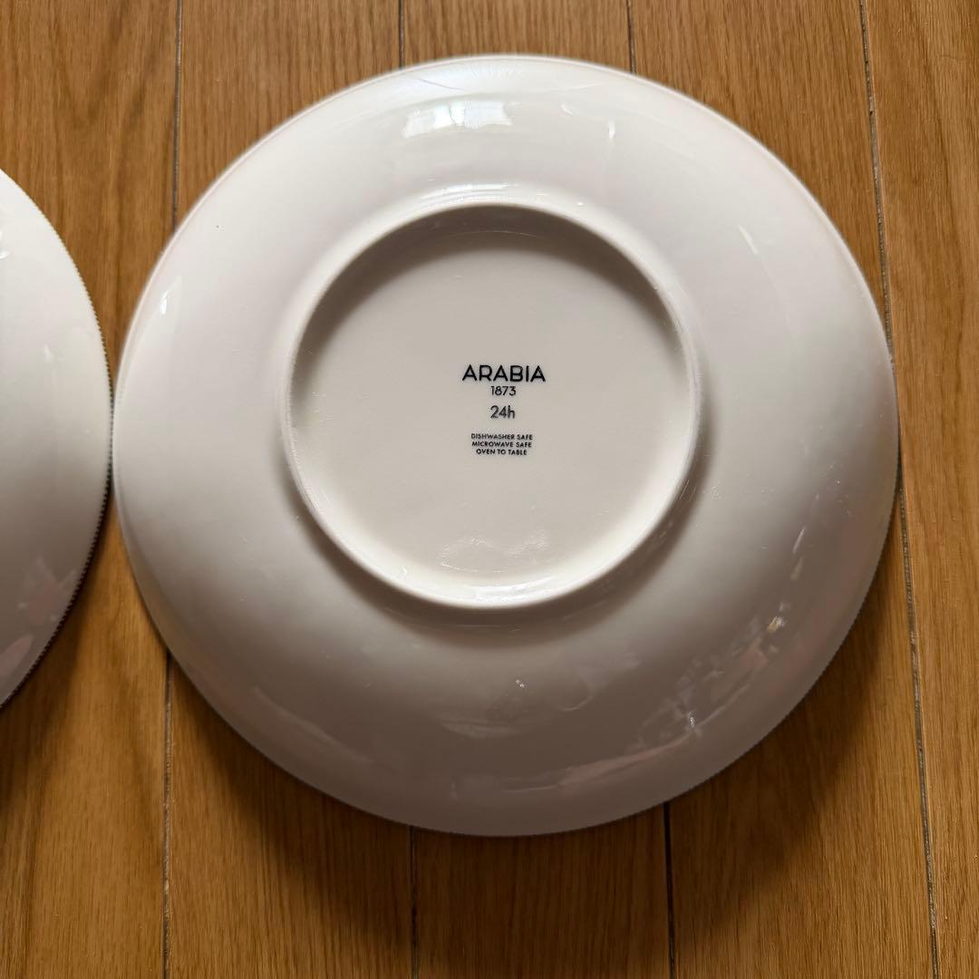 24h アベック プレート ２枚　（アラビア／ARABIA） 24cm グリーン
