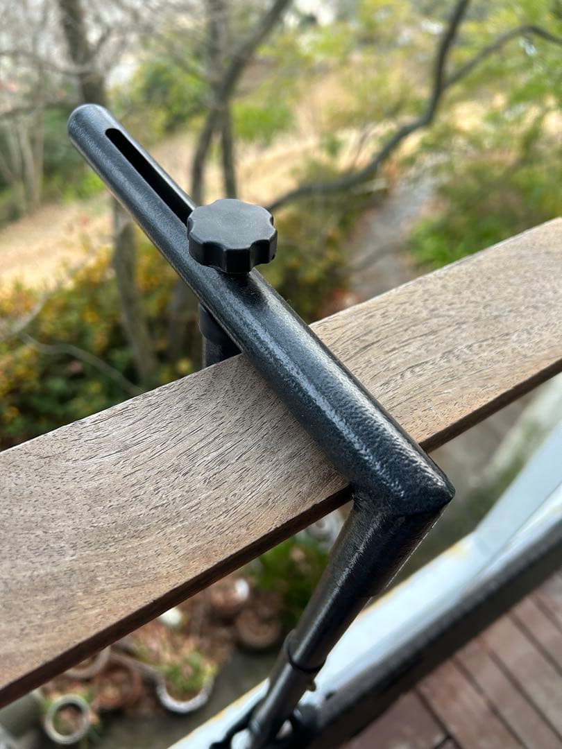 ラタン調ベランダ用折り畳みテーブル