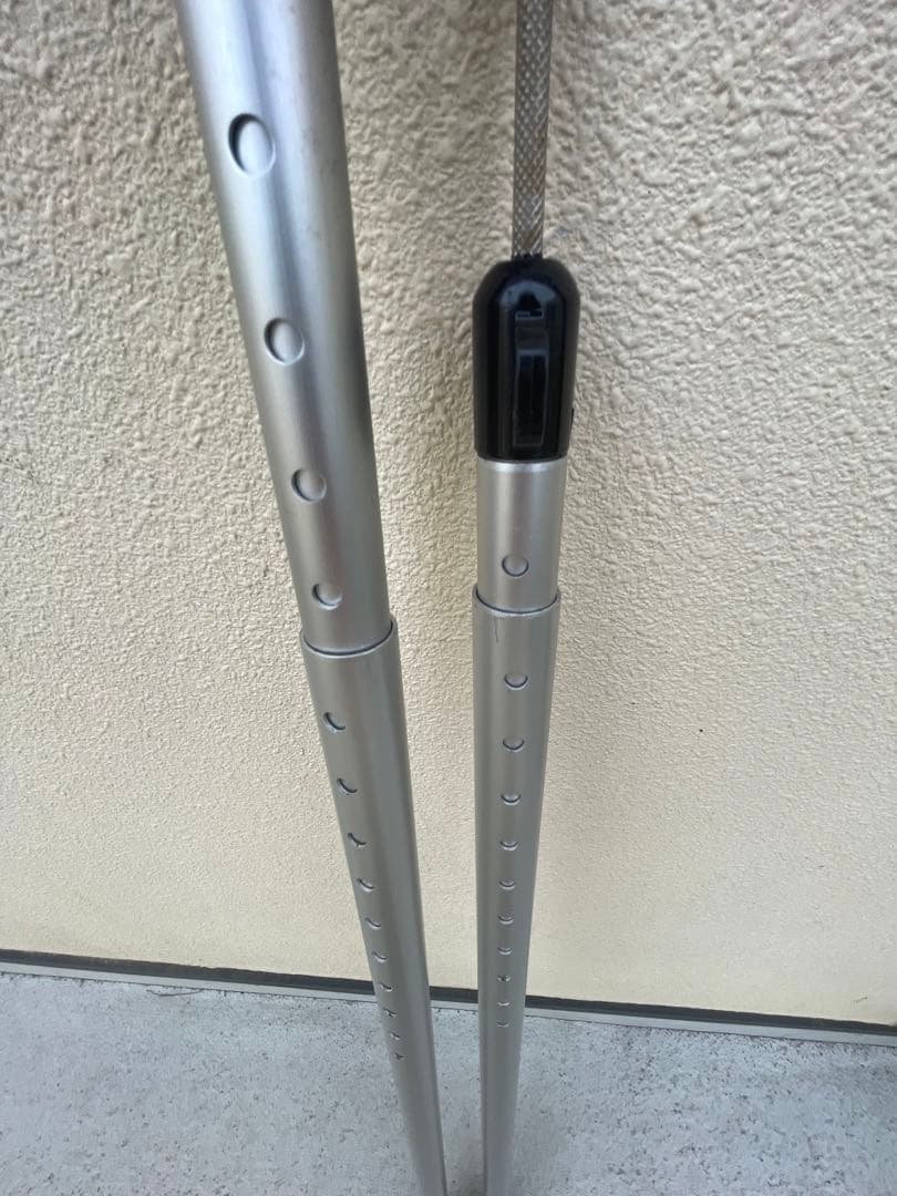伸縮アルミボタンポール　3段式　240cm 2本セット