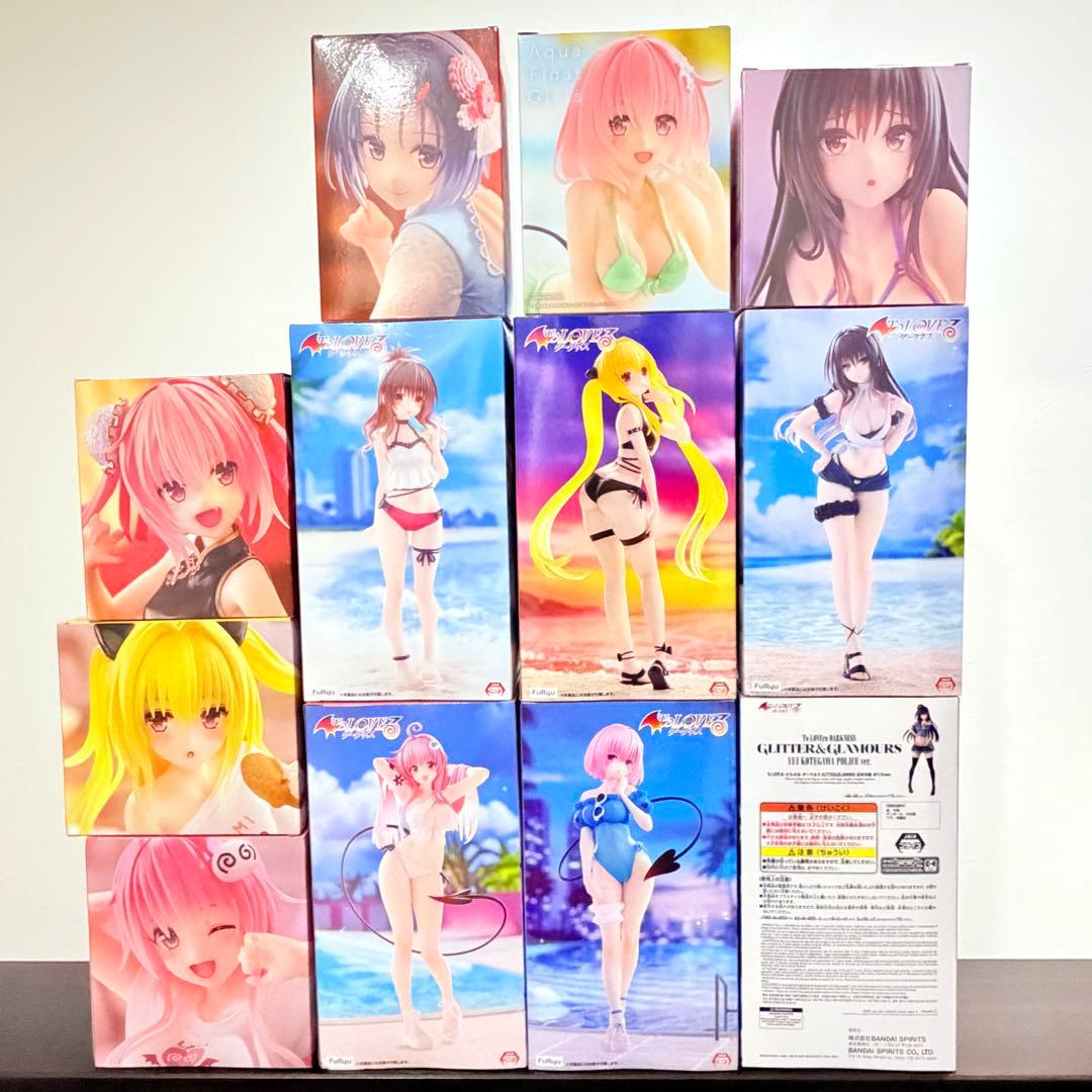 ＴｏＬＯＶＥるフィギュア　９点セット（ララ・モモ・ナナ・ヤミ・古手川）