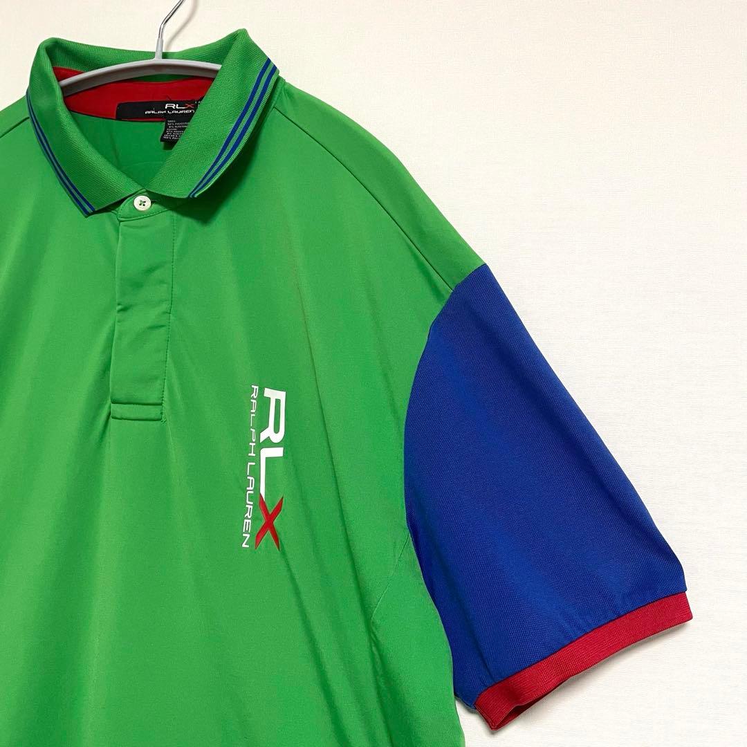 RLXラルフローレン 半袖ポロシャツ ロゴプリント　XL