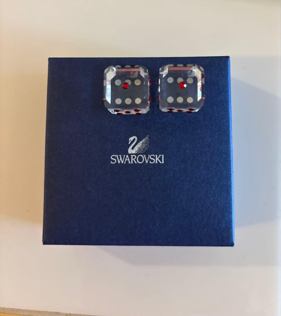スワロフスキー　サイコロ　赤セット　Swarovski Dice Set
