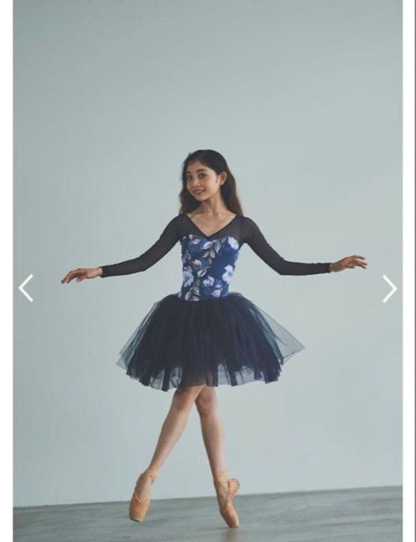 stina レオタード　type V Joy flower dark navy