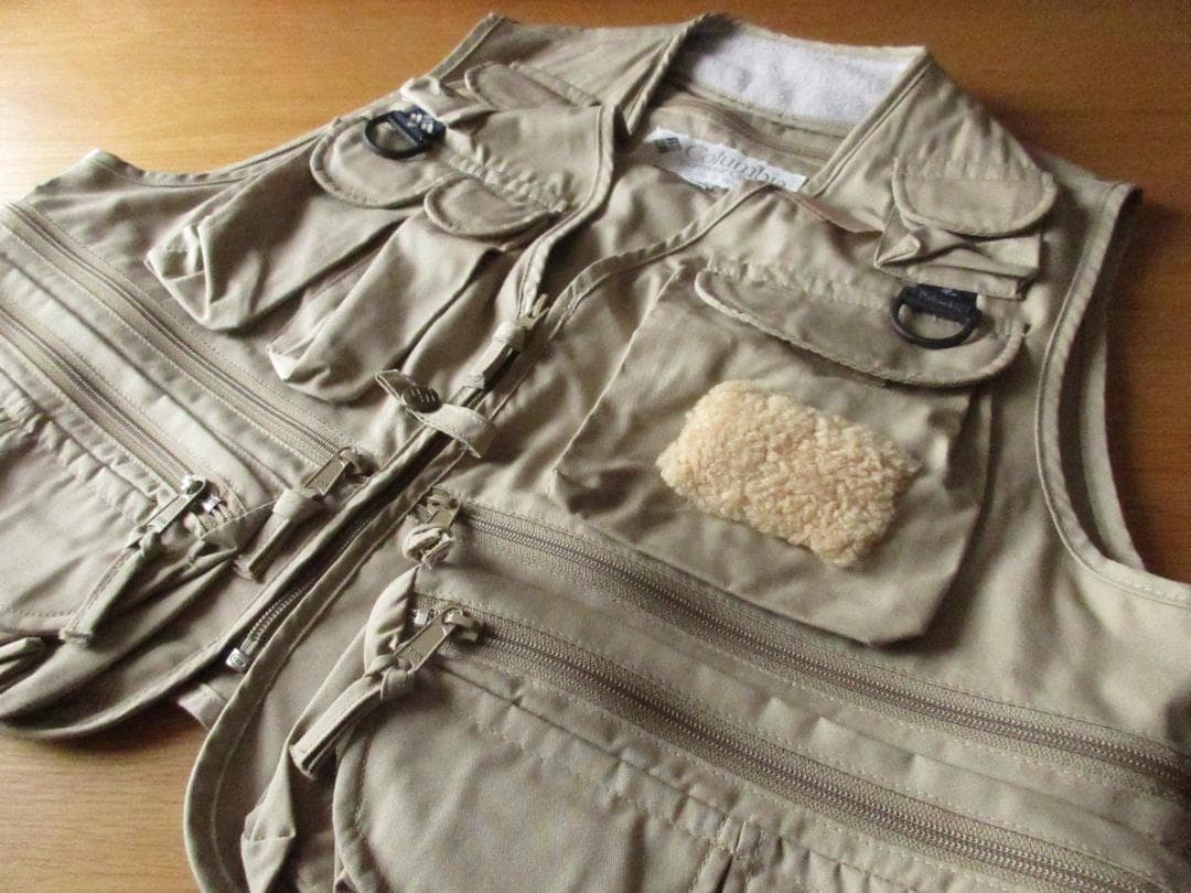 ★美品コロンビアColumbia'90s【PFG】フィッシングベストMベージュ