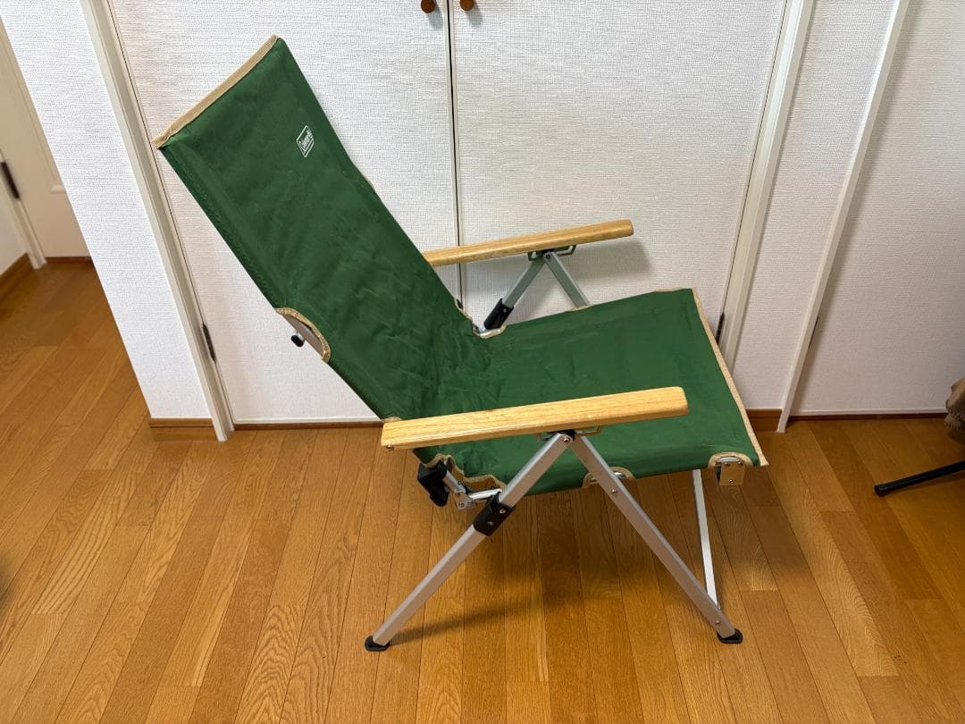 【美品】コールマン レイチェア 3段階リクライニング式 ハイバックチェア 緑