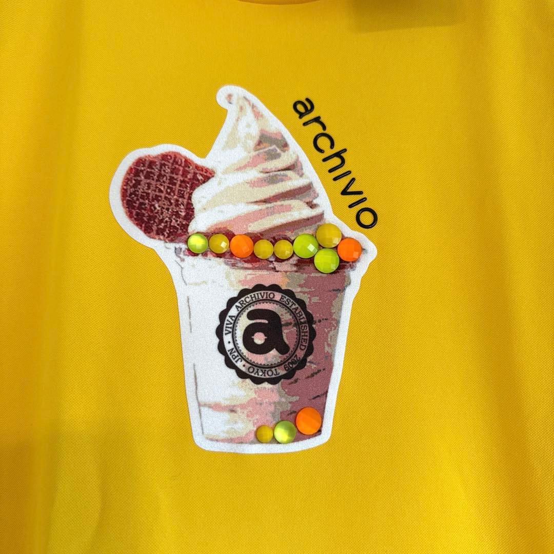 【最終値下げ】 新品 未使用 archivio イエロー ノースリーブ シャツ