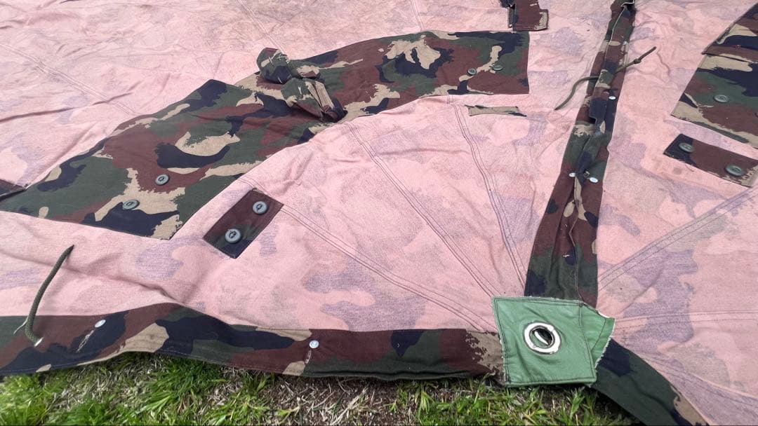ハンガリー軍 M90 ウッドランドカモ 軍幕 テントシート［２枚］