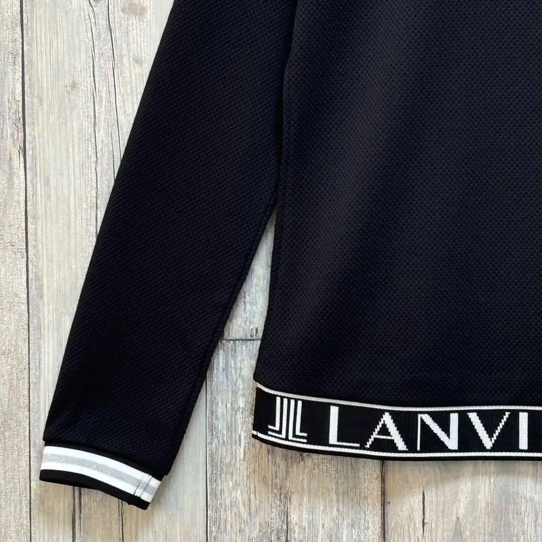 ランバンスポール　LANVINSPORT 長袖　モックネック　シャツ　ブラック