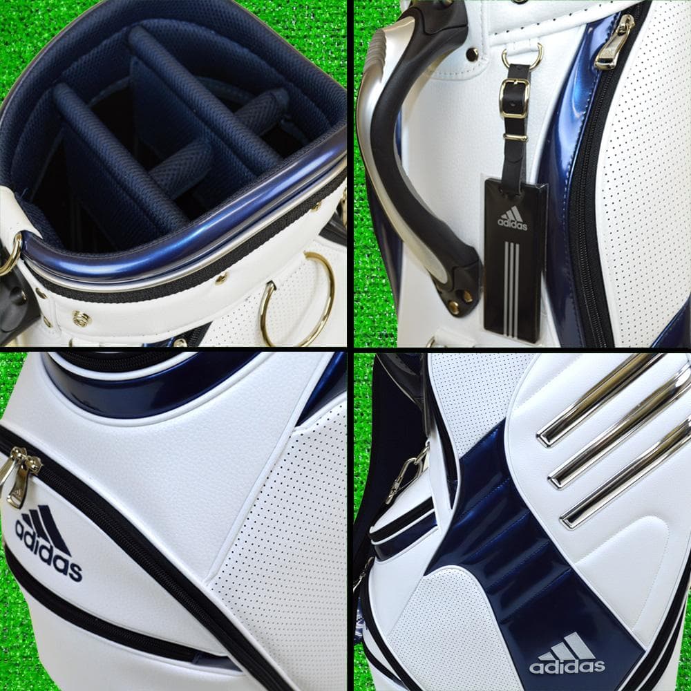 adidas/アディダス ゴルフ キャディーバック９型【ホワイト】超美品！