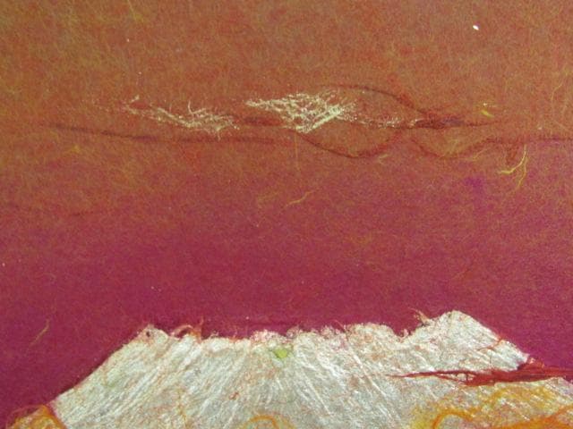 値下げ!Y5-1231◇真作 小原和紙工芸 日展評議員 山内一生 『 富嶽 』◇