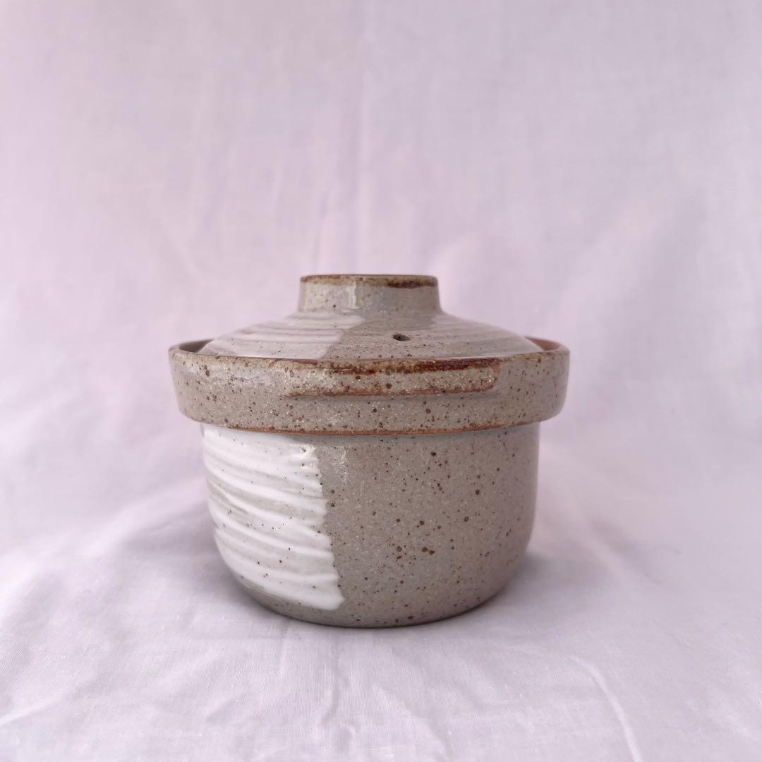 【未使用】❤️ミニ土鍋　茶碗蒸し　グラタン　器　陶器　蓋