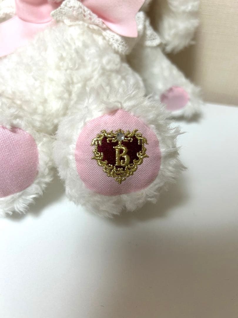 BABY うさくみゃポシェット オフ白×ピンクリボン
