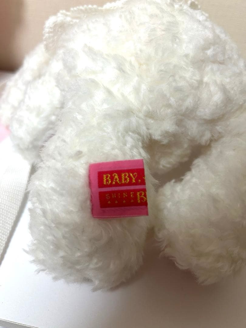 BABY うさくみゃポシェット オフ白×ピンクリボン