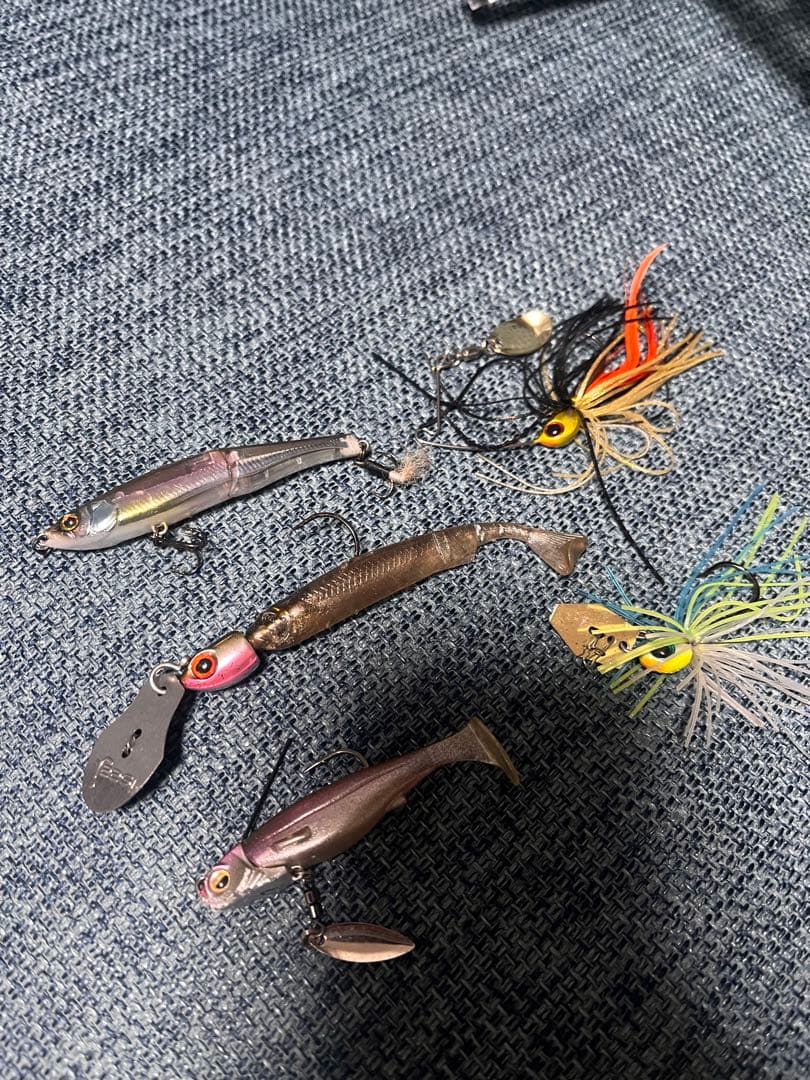 バス釣り引退セット　ジョインテッドクロー　ハスフラット　バス釣りセット