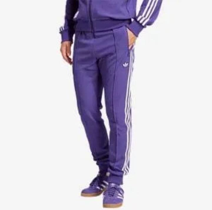 adidasレアルマドリード TERRACE ICON トラックパンツ紫パープル