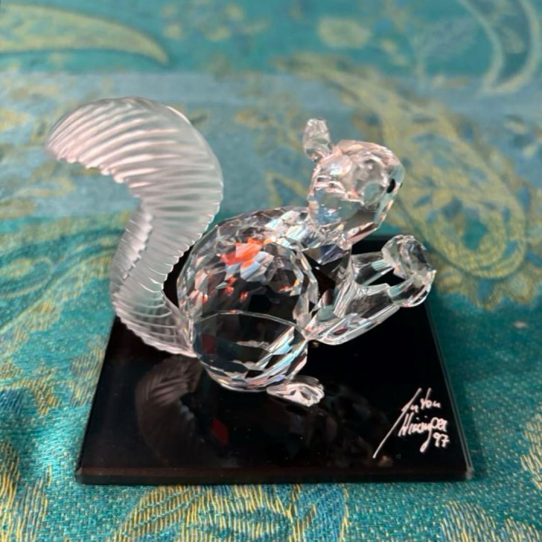 【Swarovski】スワロフスキー 1997年 10周年記念作品 リス