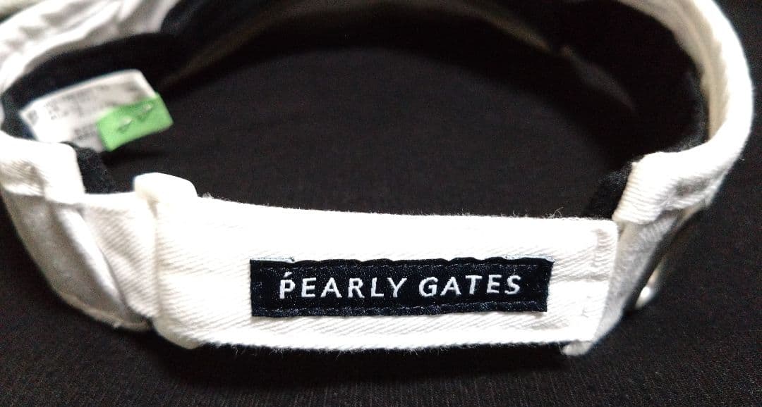 PEARLY GATES バイザー フリー 白 ステッカー柄 ワッペン