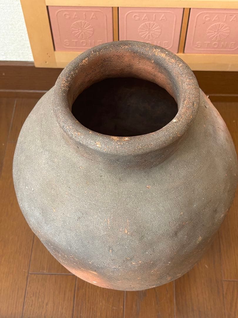 古備前　焼き締め古壺　古美術　置物飾り