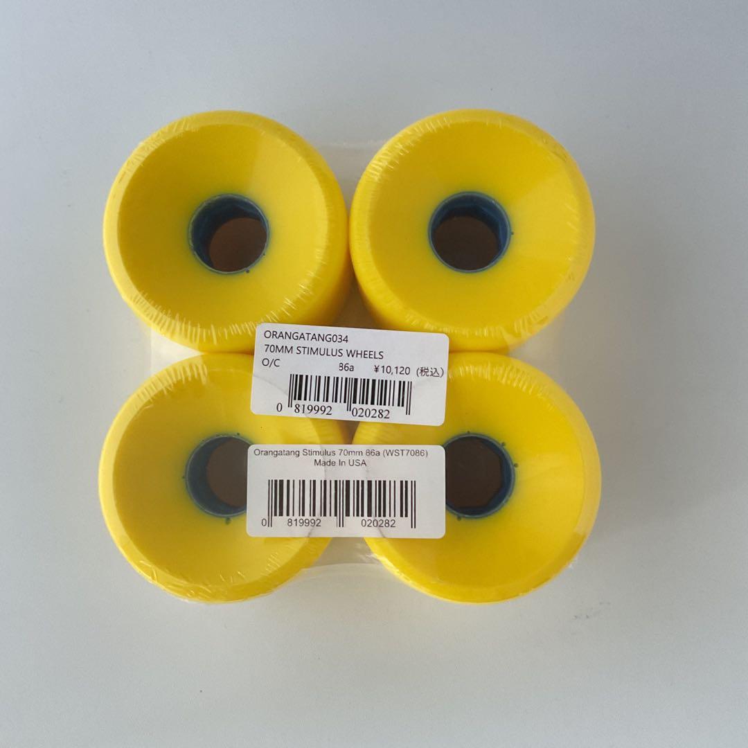 新品未使用 オランガタン スティミュラス 70mm ウィール 黄