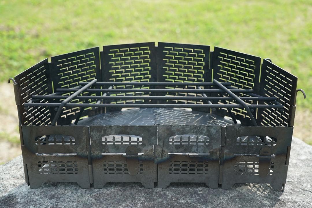 ロダン焚き火台対応　ミカヅキロストル & 専用スタンド 耐熱焼付塗装セット