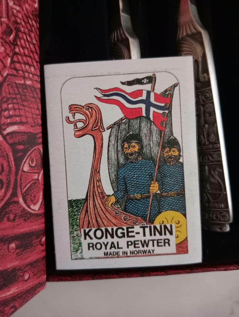 KONGE PEWTER ノルウェー　ヴァイキング　スプーン3本セット　箱入り