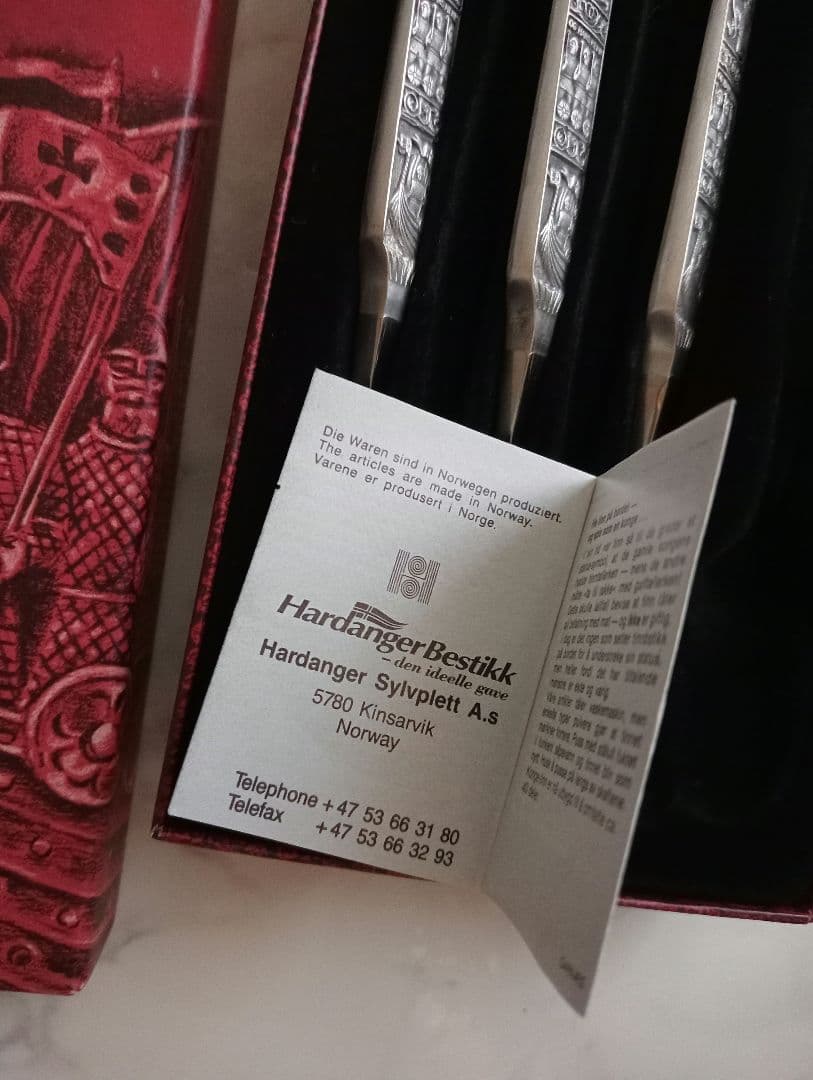 KONGE PEWTER ノルウェー　ヴァイキング　スプーン3本セット　箱入り